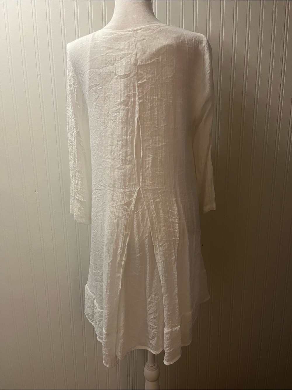 Embroidered Boho Ivory Tunic Dress - Picture 5 of 8